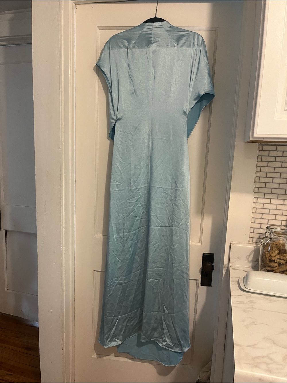 Light Blue Satin Maxi Dress — Arrange for ASOS